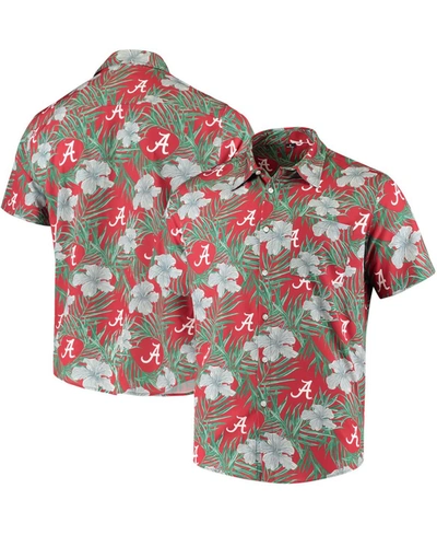 Shop Foco Men's Crimson Alabama Crimson Tide Floral Button-up Shirt
