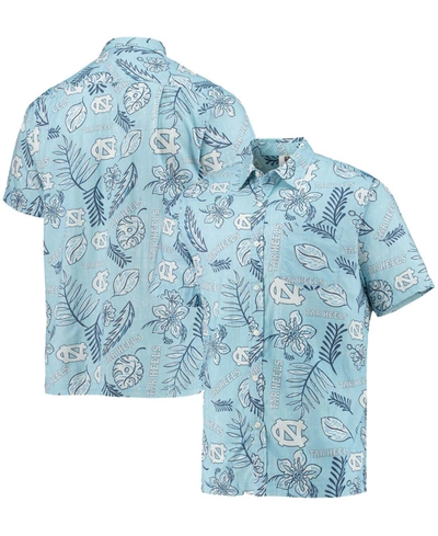 Shop Wes & Willy Men's Carolina Blue North Carolina Tar Heels Vintage-like Floral Button-up Shirt