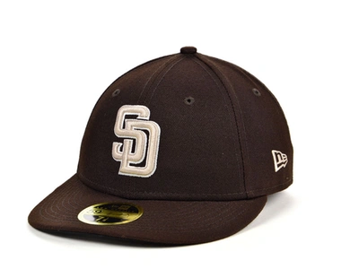 Shop New Era San Diego Padres Low Profile Ac Performance 59fifty Cap In Brown