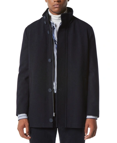 Shop Marc New York Men's Dorsey Car Coat In Blue Heather