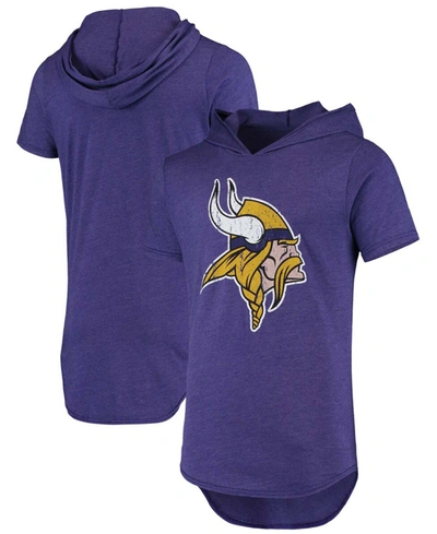 Shop Majestic Men's Purple Minnesota Vikings Primary Logo Tri-blend Hoodie T-shirt