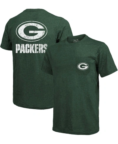 Shop Majestic Green Bay Packers Tri-blend Pocket T-shirt