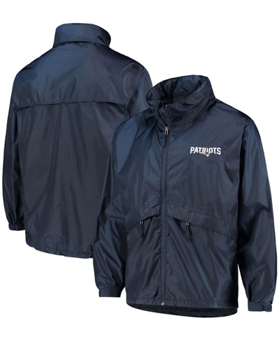 Shop Dunbrooke Men's  Navy New England Patriots Circle Sportsman Waterproof Packable Full-zip Jacket