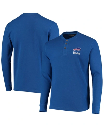 Shop Dunbrooke Men's Royal Buffalo Bills Maverick Thermal Henley Long Sleeve T-shirt In Royal Blue