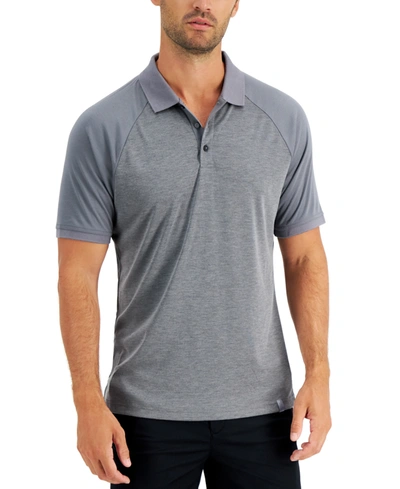 Shop Alfani Men's Alfatech Polo, Created For Macy's In Shark Opd