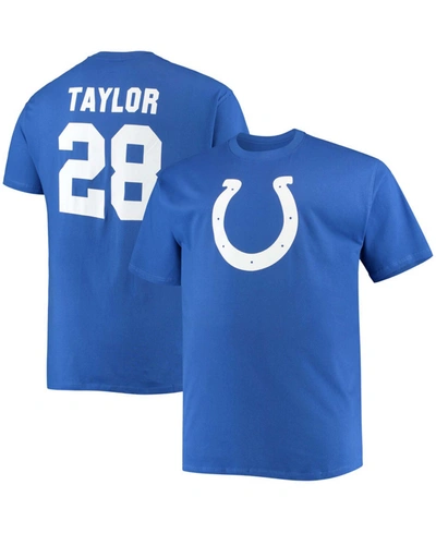 Shop Fanatics Men's Big And Tall Jonathan Taylor Royal Indianapolis Colts Player Name Number T-shirt In Royal Blue