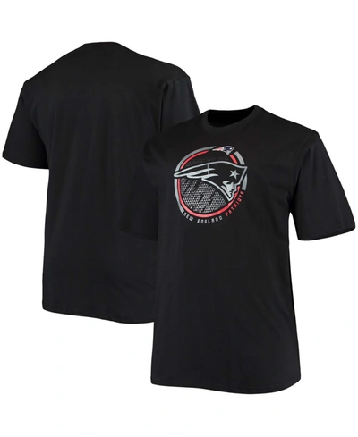 Fanatics Men's Big And Tall Black New England Patriots Color Pop T-shirt In Black