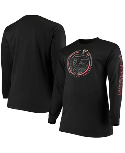 Shop Fanatics Men's Big And Tall Black Atlanta Falcons Color Pop Long Sleeve T-shirt