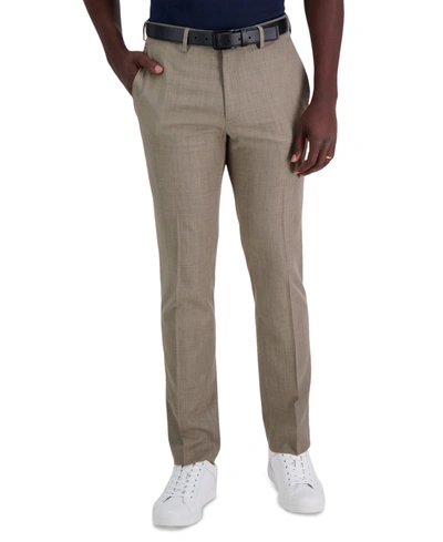 Shop Kenneth Cole Reaction Men's Slim-fit Textured Stretch Dress Pants In Oatmeal