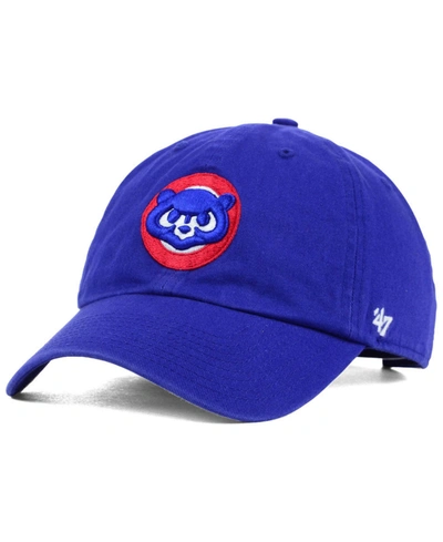Shop 47 Brand Chicago Cubs Core Clean Up Cap In Royalblue