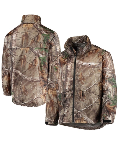 Dunbrooke Men's Realtree Camo New England Patriots Sportsman Waterproof Packable Full-zip Jacket In Green Camo