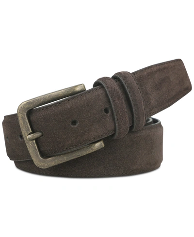 Shop Frye Men's Stitched Feathered Edge Leather Belt In Brown