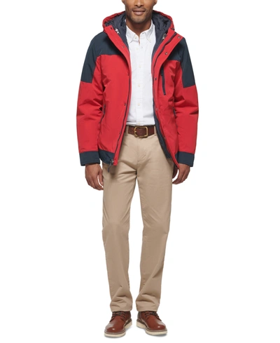 Shop Club Room Men's 3-in-1 Hooded Jacket, Created For Macy's In Red