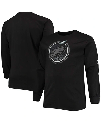 Shop Fanatics Men's Big And Tall Black Philadelphia Eagles Color Pop Long Sleeve T-shirt