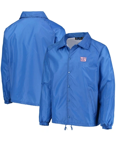 Shop Dunbrooke Men's Royal New York Giants Coaches Classic Raglan Full-snap Windbreaker Jacket In Royal Blue
