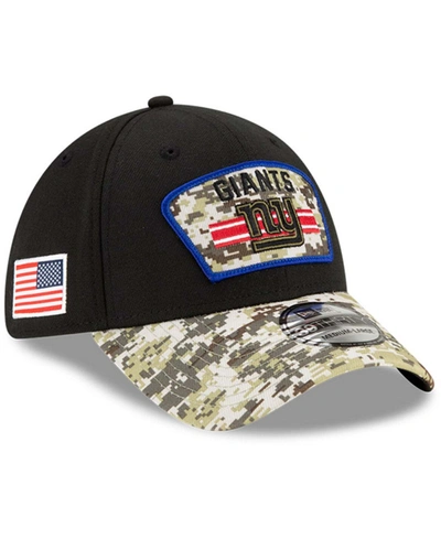 Shop New Era Men's Black-camouflage New York Giants 2021 Salute To Service 39thirty Flex Hat