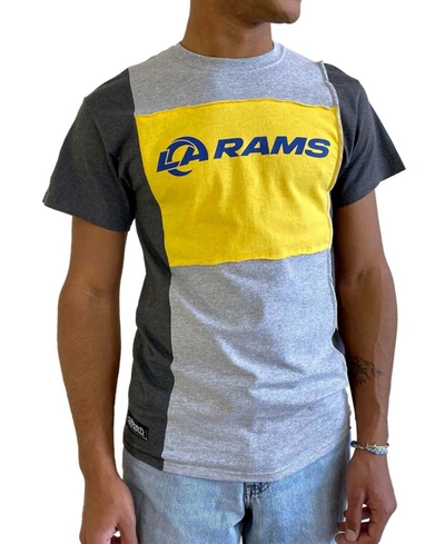 Shop Refried Apparel Men's Heathered Gray Los Angeles Rams Split T-shirt In Heather Gray