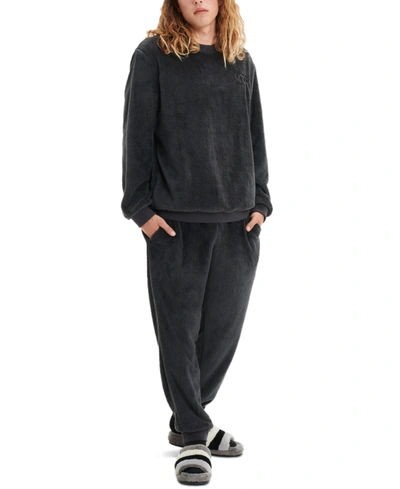 Shop Ugg Men's Lionel Fleece Pajama Joggers In Ink Black