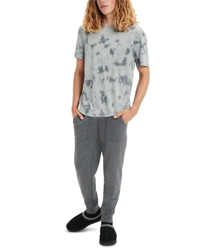 Shop Ugg Men's Hank Slim-fit Double-knit Fleece Pajama Joggers In Charcoal Heather