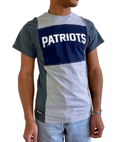 Shop Refried Apparel Men's Heathered Gray New England Patriots Split T-shirt In Heather Gray