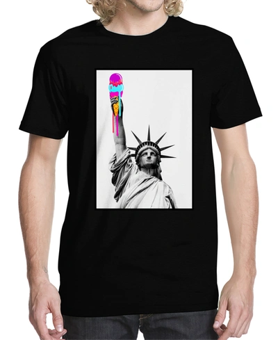 Shop Buzz Shirts Men's Liberty Cream Graphic T-shirt In Black
