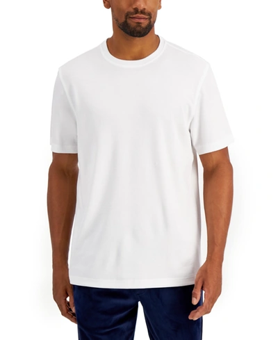 Shop Alfani Men's Solid Supima Blend Crewneck T-shirt, Created For Macy's In White Pure