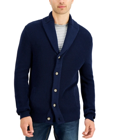 Shop Sun + Stone Men's Alvin Cardigan Sweater, Created For Macy's In Navy