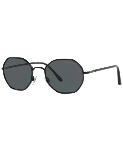 Shop Giorgio Armani Men's Sunglasses, Ar6112j 52 In Matte Black
