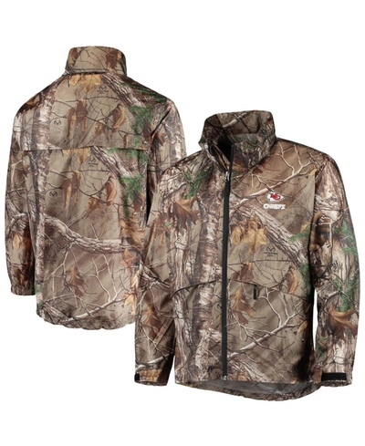 Dunbrooke Men's Realtree Camo Kansas City Chiefs Sportsman Waterproof Packable Full-zip Jacket In Green Camo