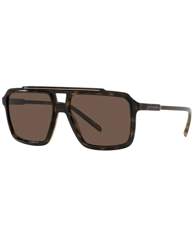 Shop Dolce & Gabbana Men's Sunglasses, Dg6147 57 In Tortoise