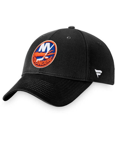 Shop Fanatics Men's Black New York Islanders Core Adjustable Hat