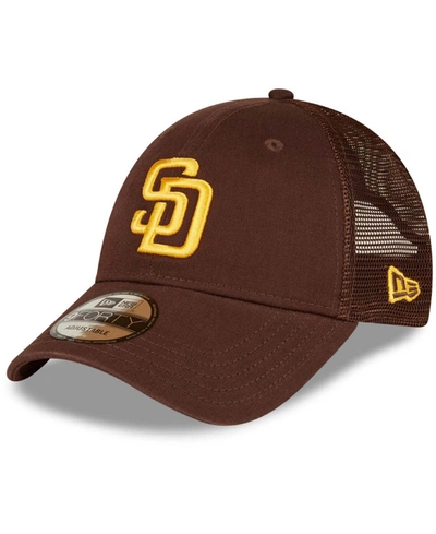 Shop New Era Men's Brown San Diego Padres Trucker 9forty Snapback Hat