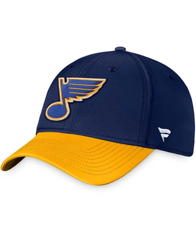 Shop Fanatics Men's Navy St. Louis Blues Core Primary Logo Flex Hat