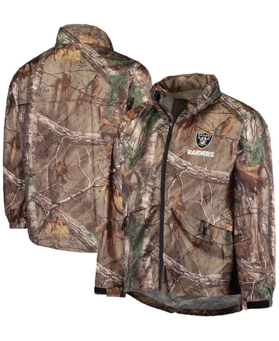 Dunbrooke Men's Realtree Camo Las Vegas Raiders Sportsman Waterproof Packable Full-zip Jacket In Green Camo