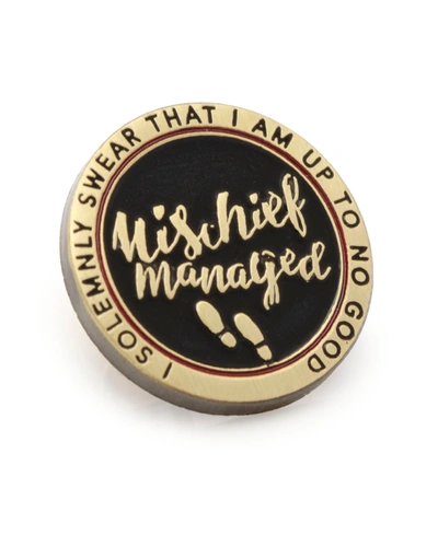 Shop Harry Potter Men's Mischief Managed Lapel Pin In Gold-tone