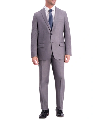 Shop Haggar Men's Slim Fit Textured Weave Suit Separate Jacket In Grey