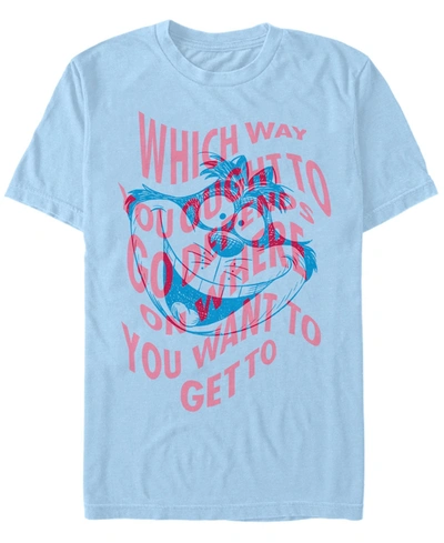 Shop Fifth Sun Men's Alice In Wonderland Which Way Short Sleeve T-shirt In Light Blue