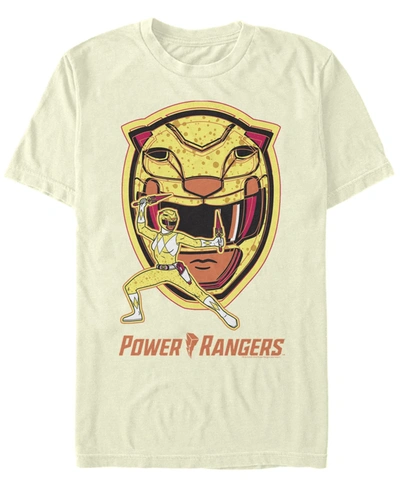 Shop Fifth Sun Men's Power Rangers Yellow Ranger Hero Short Sleeve T-shirt In Natural