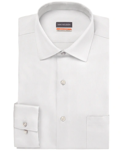 Shop Van Heusen Men's Big & Tall Classic/regular-fit Stain Shield Solid Dress Shirt In White