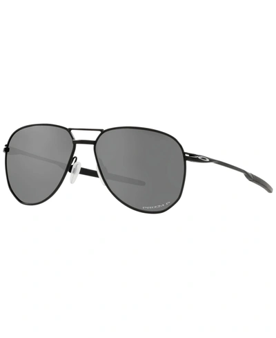Shop Oakley Men's Polarized Sunglasses, Oo4147 Contrail 57 In Matte Black