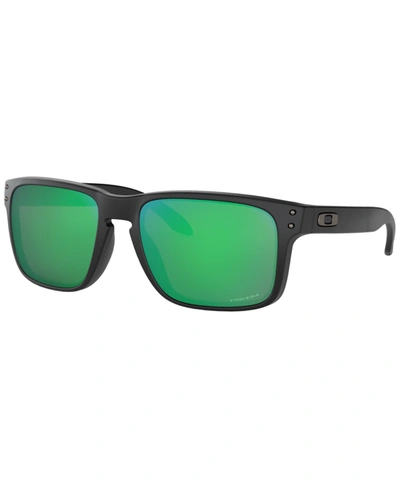 Shop Oakley Men's Low Bridge Fit Sunglasses, Oo9244 Holbrook 56 In Matte Black Ink