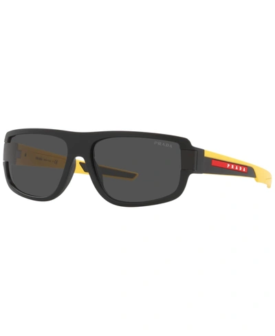 Shop Prada Men's Sunglasses, Ps 03ws 66 In Black Rubber