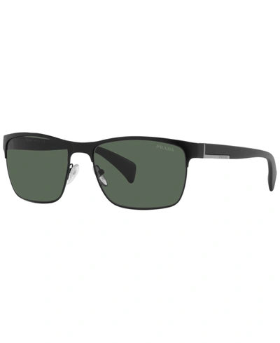 Shop Prada Men's Sunglasses, Pr 51os In Matte Black