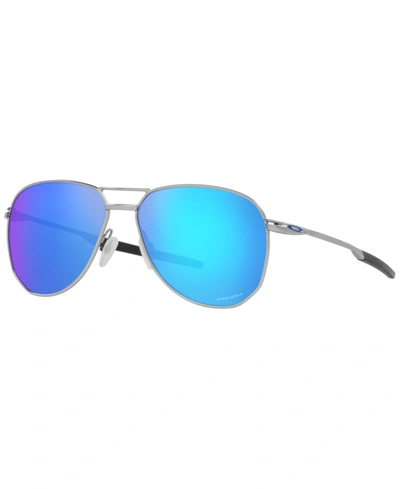 Shop Oakley Men's Sunglasses, Oo4147 Contrail 57 In Satin Chrome