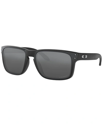 Shop Oakley Men's Low Bridge Fit Sunglasses, Oo9244 Holbrook 56 In Matte Black