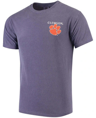 Shop Image One Men's Purple Clemson Tigers Campus Local Comfort Colors T-shirt