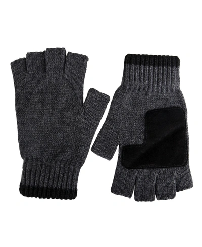 Shop Levi's Men's Classic Fingerless Marled Knit Gloves In Dark Gray
