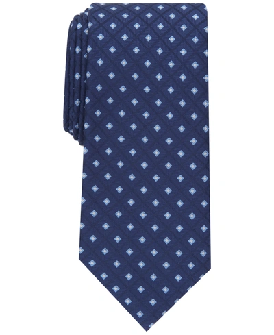 Shop Club Room Men's Grid Tie, Created For Macy's In Navy