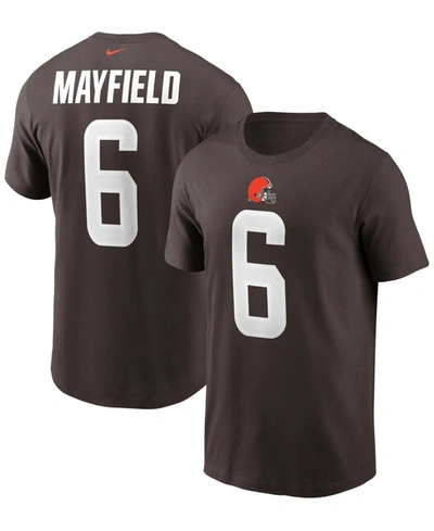Shop Nike Men's Cleveland Browns Baker Mayfield Name & Number T-shirt