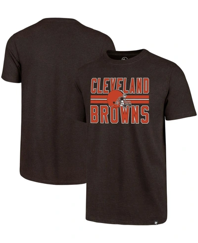 Shop 47 Brand Men's Brown Cleveland Browns Block Stripe Club T-shirt